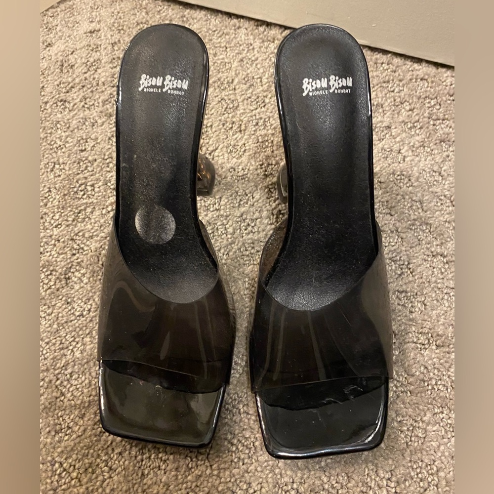 Black Square Toe heels